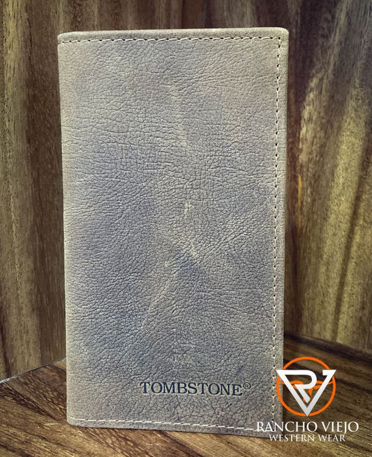 Cartera bifold texana Color Beige Grabado - Tombstone