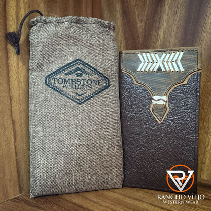 Cartera bifold texana bordado estilo Indio - Tombstone