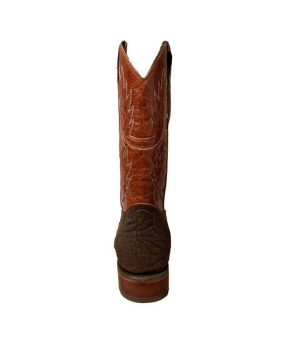 Bota de piel de Cuello de Toro para Hombre JW Ranch - Color Shedron, Estilo Justin,