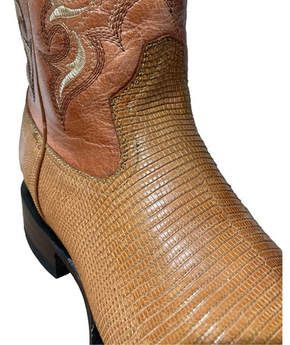 Bota "El Malcreado" de Lizard genuina para hombres - Estilo Bulldog color Codac