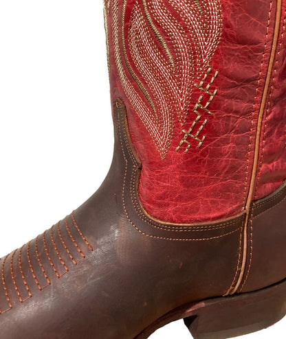 Bota de Piel Genuina para Hombre JW Ranch - Estilo Justin, Color Shedron, Crazy Horse