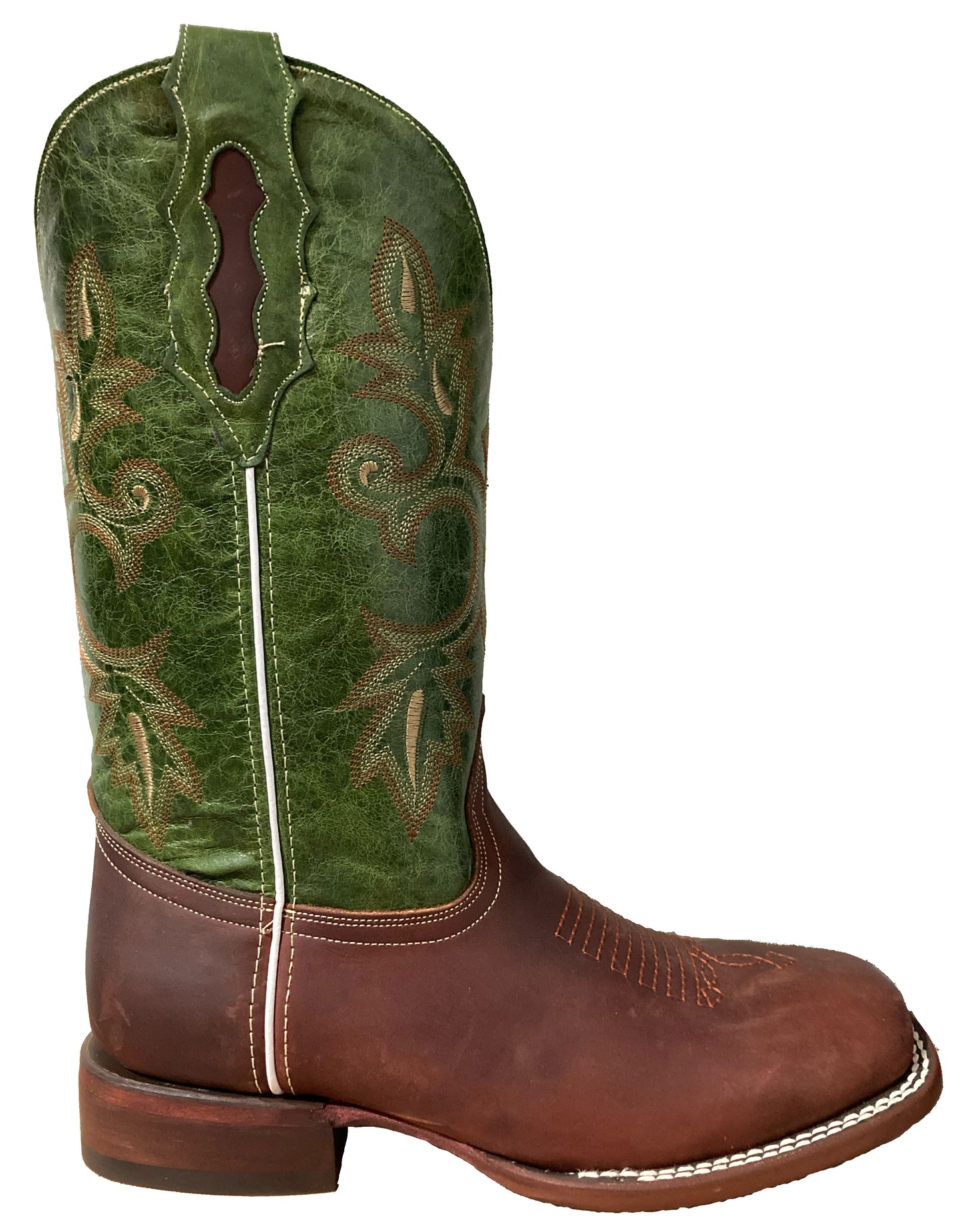 Bota de Piel Genuina para Hombre JW Ranch - Estilo Justin, Color Shedron, Rodeo, Crazy Horse