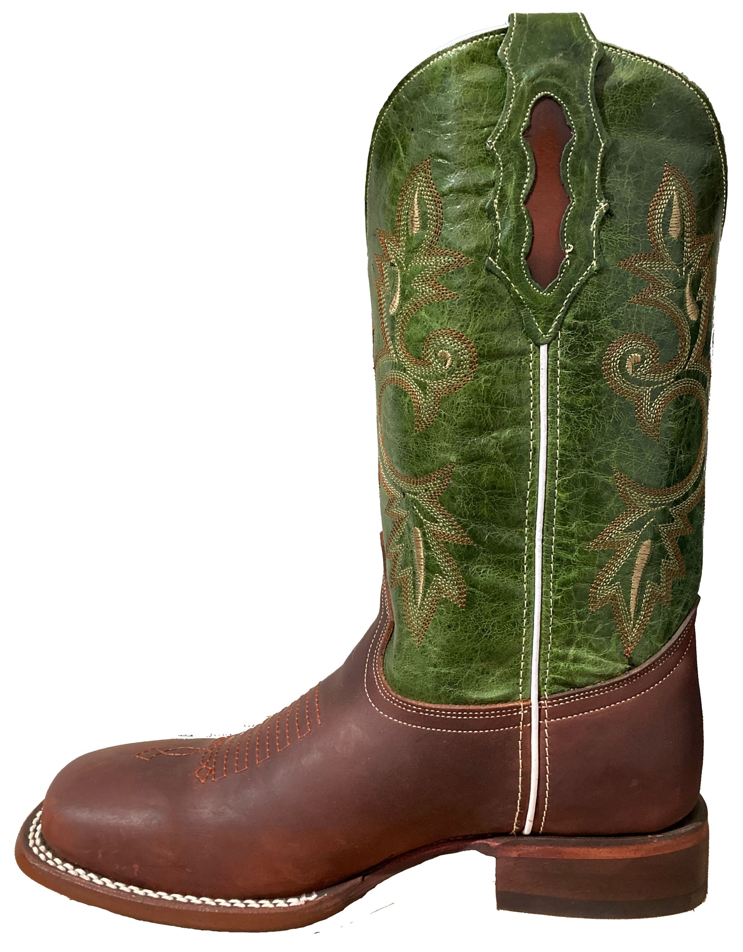 Bota de Piel Genuina para Hombre JW Ranch - Estilo Justin, Color Shedron, Rodeo, Crazy Horse