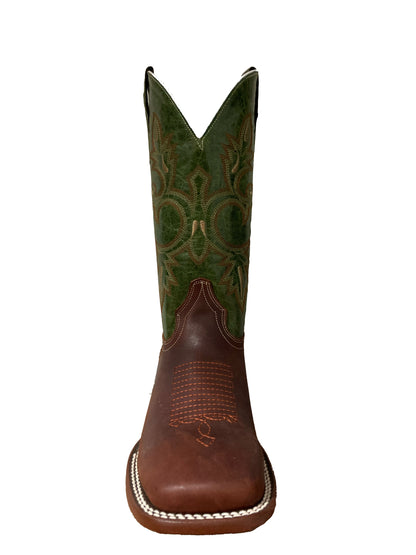 Bota de Piel Genuina para Hombre JW Ranch - Estilo Justin, Color Shedron, Rodeo, Crazy Horse