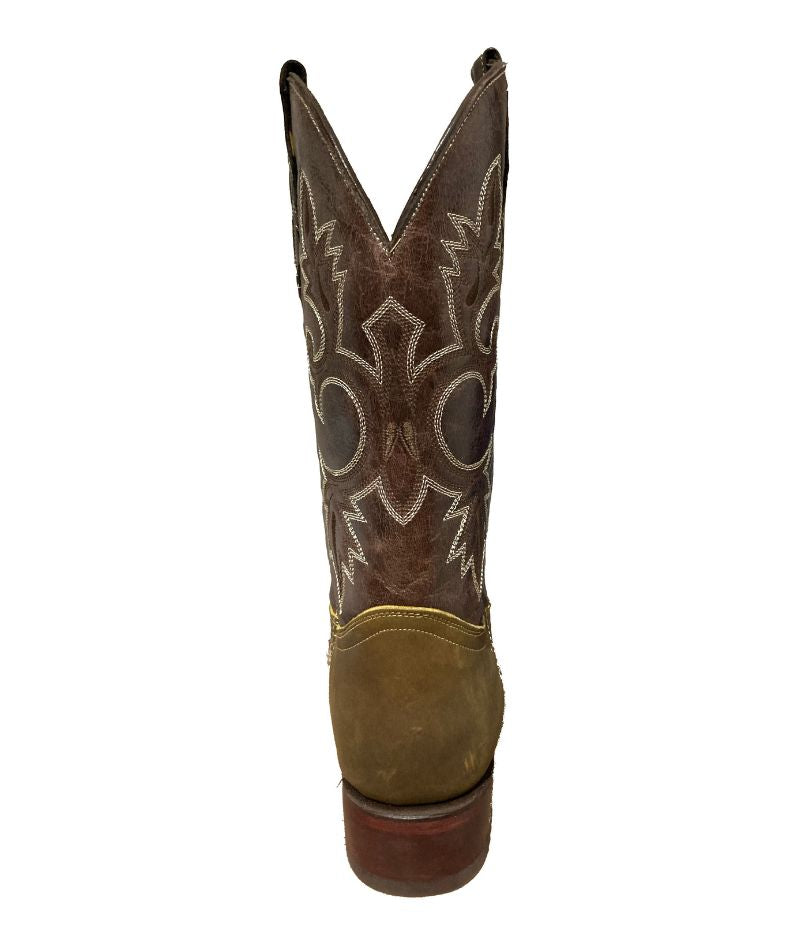 Bota de Piel Genuina para Hombre JW Ranch - Estilo Justin, Color Miel, Crazy Horse